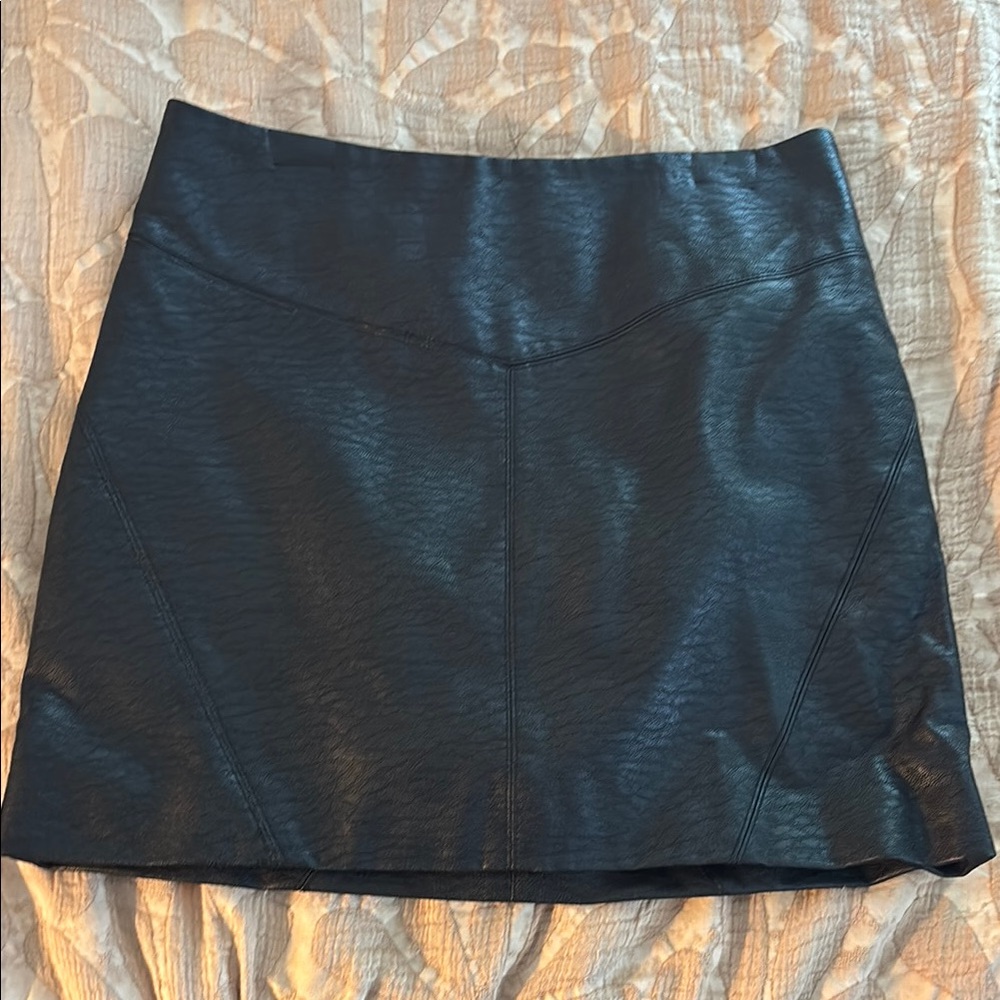 Black Leather mini Skirt